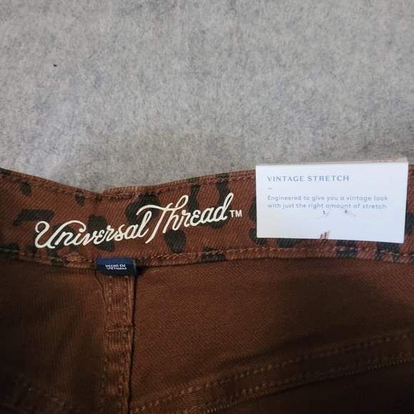 Universal Thread Leopard Print Vintage Style High Waisted Straight Leg Jeans NWT - Picture 5 of 8